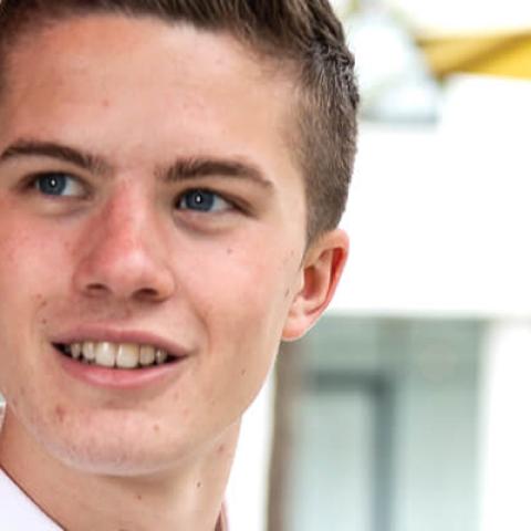 Alex Saunders smiling