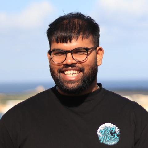 smiling male student