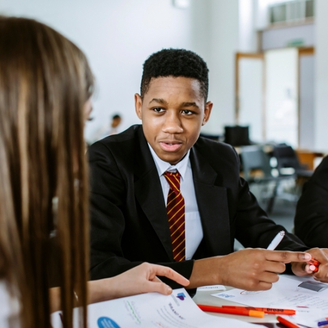 Student in the classroom